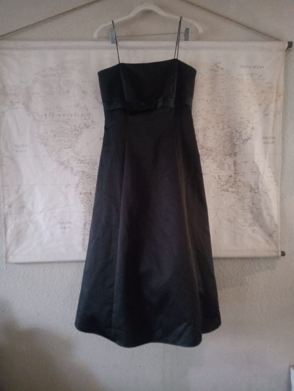 Davids Bridal Classic Black Strapless A-Line Dress Size 6